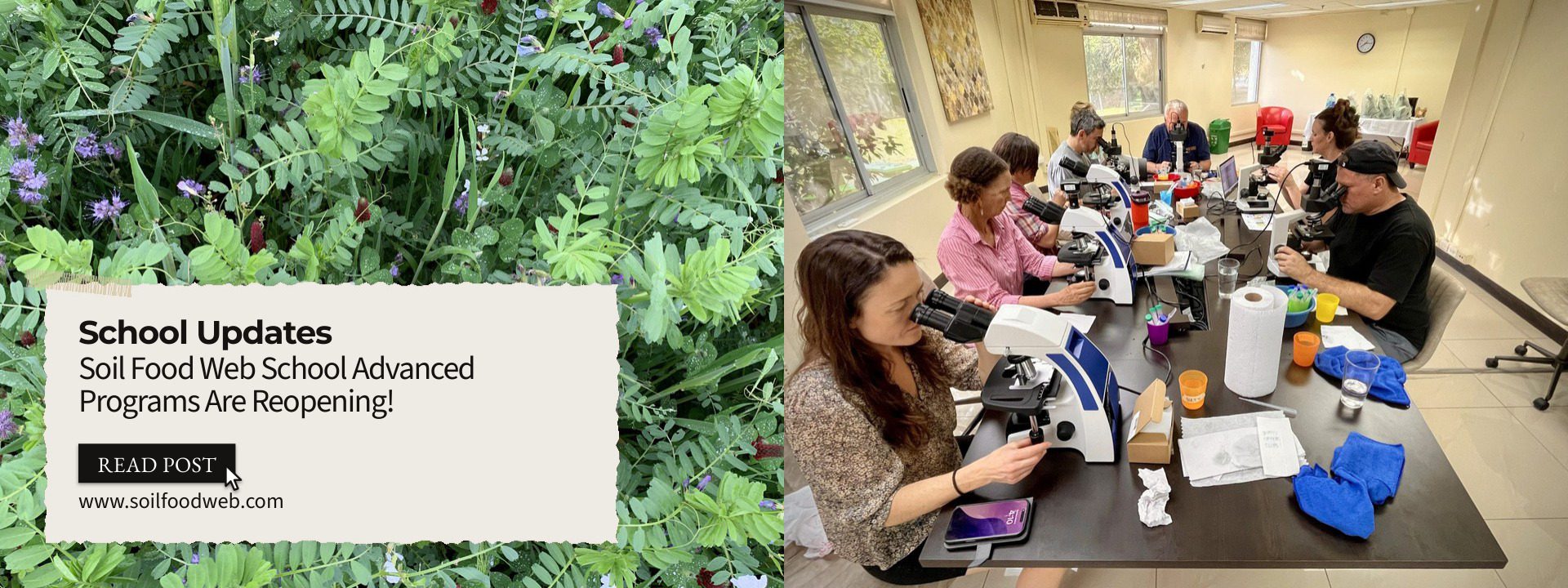 Soil Food Web School Advanced Programs Are Reopening!